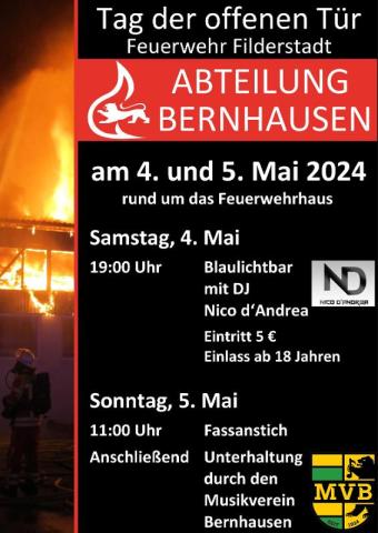 Plakat: Feuerwehr Bernhausen